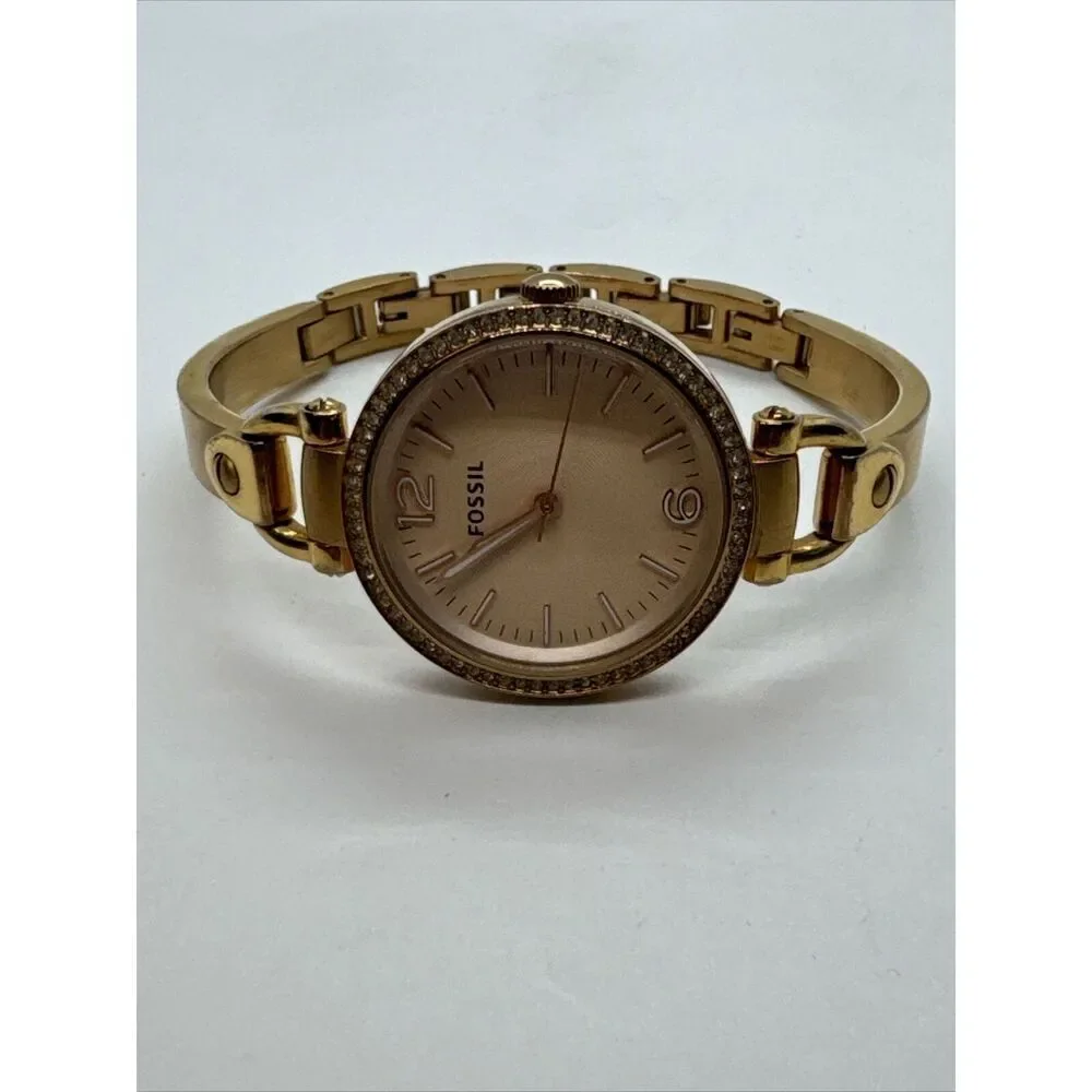 Fossil Georgia ES3226 Women's Rose Gold Stainless Steel Analog Dial Watch JNA367